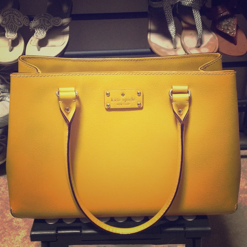 Mustard yellow Kate Spade purse - no flaws